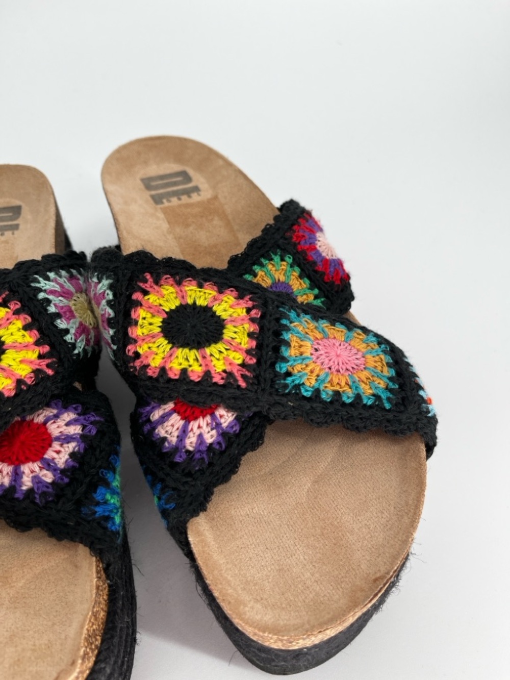 Dirty Laundry Women's Worble Platform Sandals black crochet - 10 - Picture 6 of 12